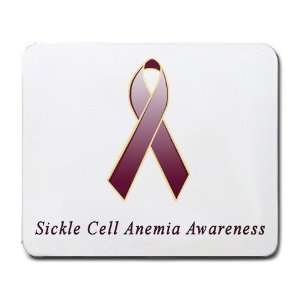  Sickle Cell Anemia Awareness Ribbon Mouse Pad: Office 