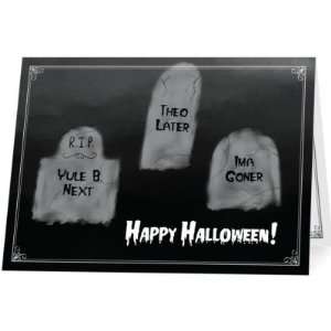Halloween Greeting Cards   Hilarious Headstones By Christine Laursen