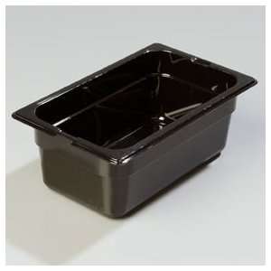 Carlisle 1028103 Black 10 1/4 Inch TopNotch One Quarter Size Food Pan 