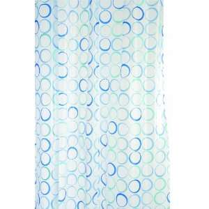  Croydex AE583324YW Rings Shower Curtain, White/Blue: Home 