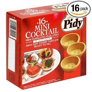 Pidy Mini Cocktail   Mini Puff Pastry Tartlets, 16 Count Boxes 256 