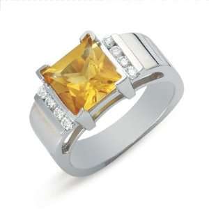  S. Kashi and Sons C5640 CWG Citrine and Diamond Ring 