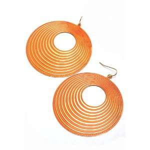    Charm & Rock Metal Disk Orange Earring CHARM & ROCK Jewelry