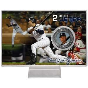   MLB New York Yankees Derek Jeter Silver Coin Card: Sports & Outdoors
