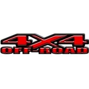   4x4 Off Road Decals Red   1.4 h x 6 w   REFLECTIVE 