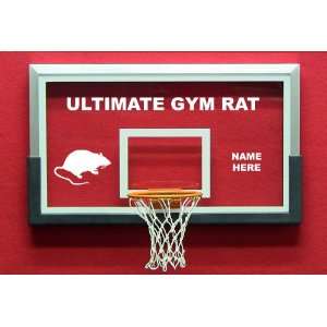  Ultimate Gym Rat Basketball Gift Mini Backboard Award 