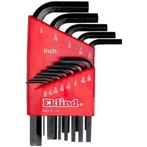 Pack Eklind 10113 13 Piece Short Series L Type SAE Hex Key Set (0.05 