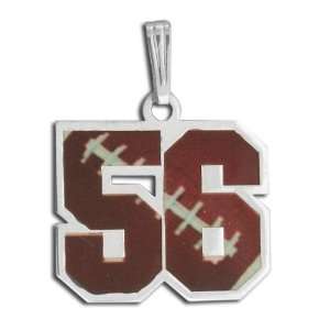    Color Enameled Football Number Pendant With 2 Digits Jewelry