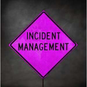  36 and 48 Pink Incident Management Roll Up Sign 