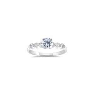  1.09 Cts Diamond Engagement Ring in 14K White Gold 7.5 