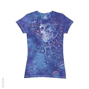 Grateful Dead Baby Blue Ladies T Shirt (Tie Dye), M:  