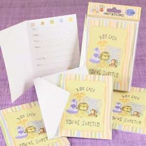  Zoo Crew   Fill In Baby Shower Invitations   set of 8 
