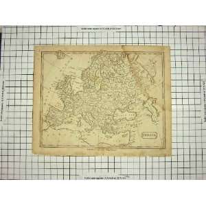   : ANTIQUE MAP c1790 c1900 EUROPE FRANCE SPAIN GERMANY: Home & Kitchen