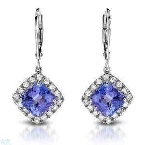 Earrings With 6.30ctw Precious Stones   Genuine Clean Diamonds and 