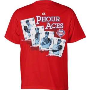   Philadelphia Phillies Majestic Phour Aces T Shirt: Sports & Outdoors