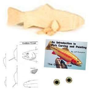  Woodcarving   GOLDEN TROUT TUPELO KIT