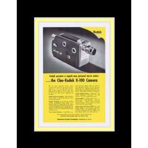   Kodak the Cine Kodak K100 16mm Camera Vintage Ad 