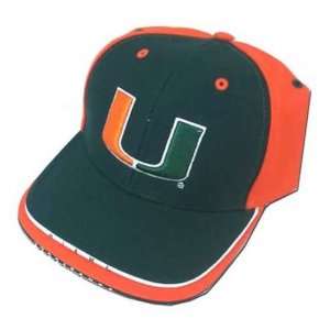  Twins Miami Hurricanes Green & Orange CTX 2X Hat Sports 