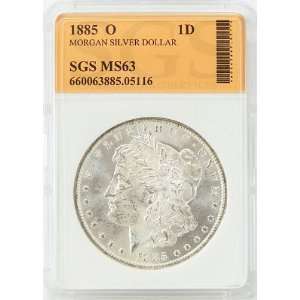  1885 O MS63 Morgan Silver Dollar Graded by SGS: Everything 