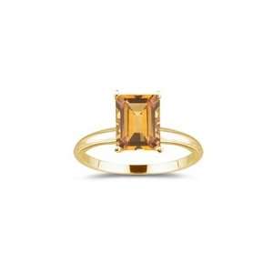    1.67 Cts Citrine Solitaire Ring in 18K Yellow Gold 7.5: Jewelry