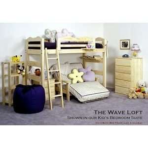  Wave Twin Bunk Solid Pine Bed by Collegiate Furnishings 