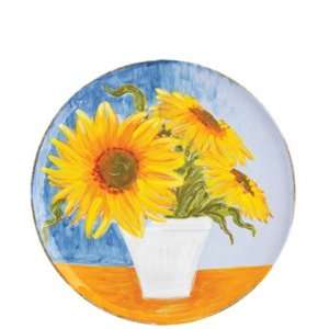  Vietri SaraS Flowers Sunflowers Round Platter Kitchen 