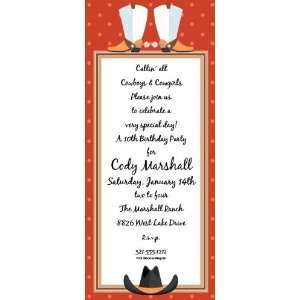  Cowboy Round Up Party Invitations