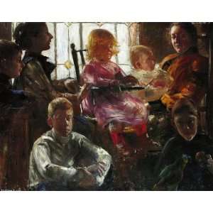 FRAMED oil paintings   Lovis Corinth   24 x 20 inches   The Family of 