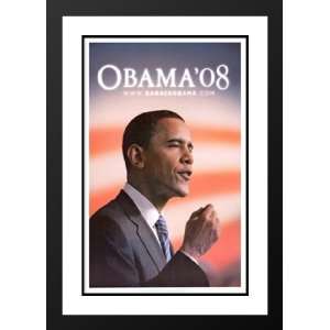  Barack Obama 20x26 Framed and Double Matted Obama Speech 