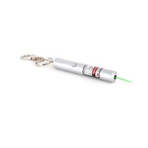  Portable 5mW 532nm Green Laser Pointer Pen (Silver 