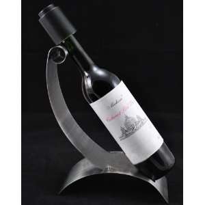  Elegant Rolled Up Stainless Steel Wine Bottle Holder: Home 