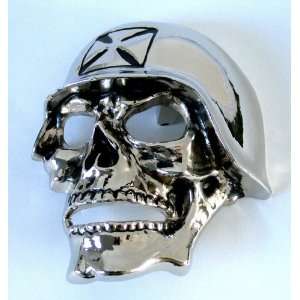   Rock Rebel Helmet Chopper Skull Biker Punk Rock Metal Belt Buckle