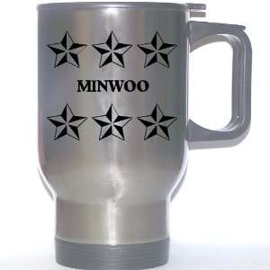  Personal Name Gift   MINWOO Stainless Steel Mug (black 