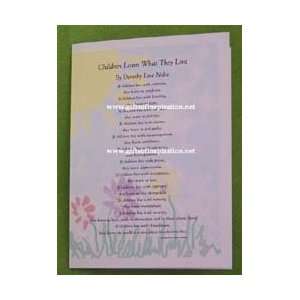  Children Learn What They Live Notecard individual: Health 