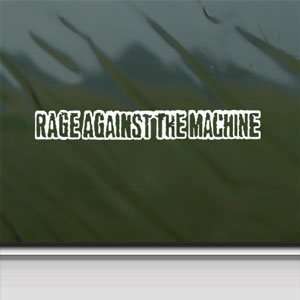  Rage Against The Machine White Sticker Band Laptop Vinyl 