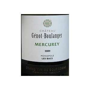   Chateau Genot Boulanger Mercurey les Bacs 2009 Grocery & Gourmet Food