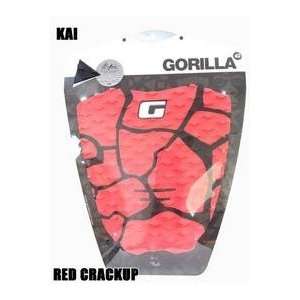 Gorilla Grip Crackup Minor Red/Black Surfboard Traction Pad  