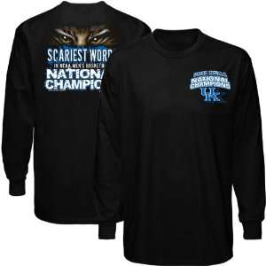   National Champions Scariest Words Long Sleeve T shirt   Black