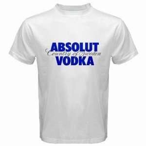   : ABSOLUT VODKA Logo New White T Shirt Size  2XL  Everything Else