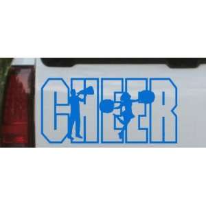 Blue 42in X 20.1in    Cheer Leader Sports Car Window Wall Laptop Decal 