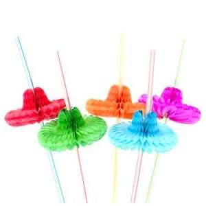  Sombrero Fiesta Tissue Straws Toys & Games