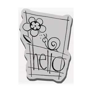  Stampendous Cling Rubber Stamp Hello Word: Home & Kitchen