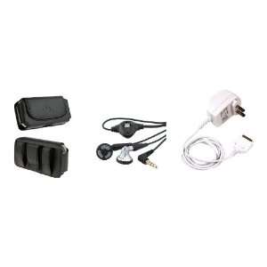  3in1 Home Travel Charger+Leather Case Pouch Cover+Stereo 