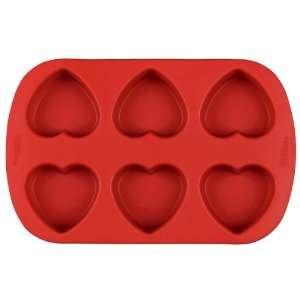  Wilton 6 Cavity Silicone Heart Mold Pan: Kitchen & Dining