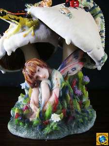 BUG MUSHROOM FAIRY DRY SPOT STATUE FIGURINE SHEILA WOLK  