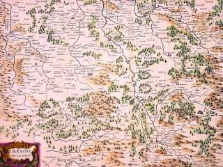1638 Mercator Hondius Antique Map of Lorraine, France  