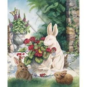  Bunny Garden Party Cross Stitch Chart Arts, Crafts 
