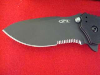 Zero Tolerance ZT0350ST Black SERRATED NEW Strider Knife  