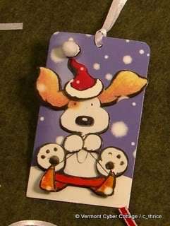 Handmade Holiday 3D Gift Tag SWEET TREATS Christmas Rudolph Reindeer 