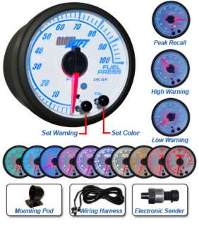 elite 10 color fuel pressure gauge retail price 0 00